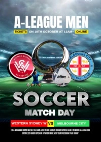 Western Sydney Wanderers vs Melbourne City A6 template