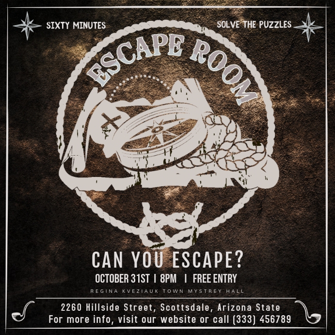 Western themed Escape Room Invitation Template PosterMyWall