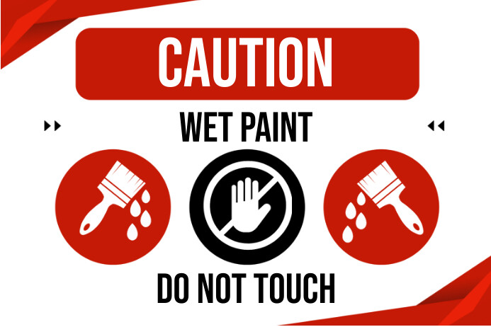 wet floor Label template