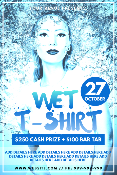 Wet T Shirt Competition Poster Template Postermywall