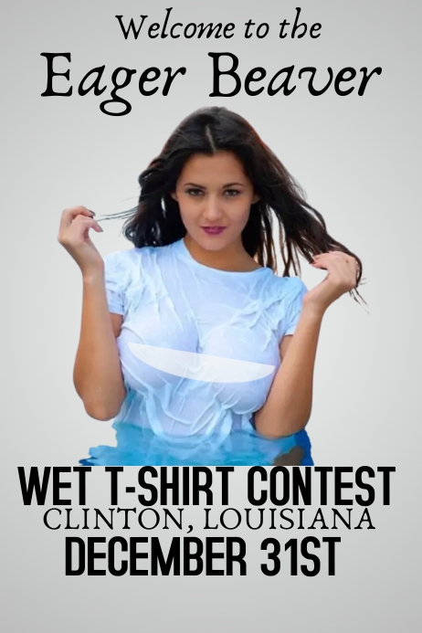 WET T-SHIRT CONTEST POSTER TEMPLATE โปสเตอร์