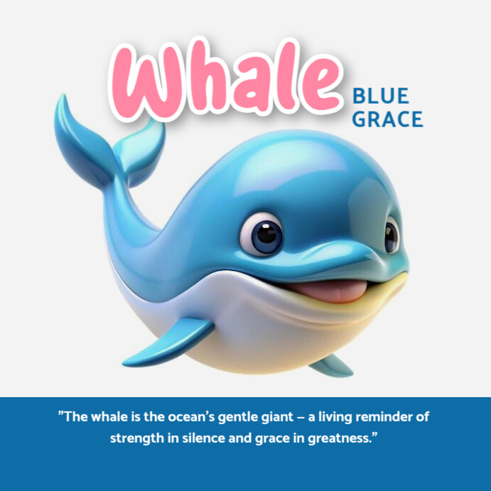 Whale Instagram Post template
