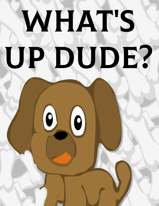 What's up dude 传单(美国信函) template