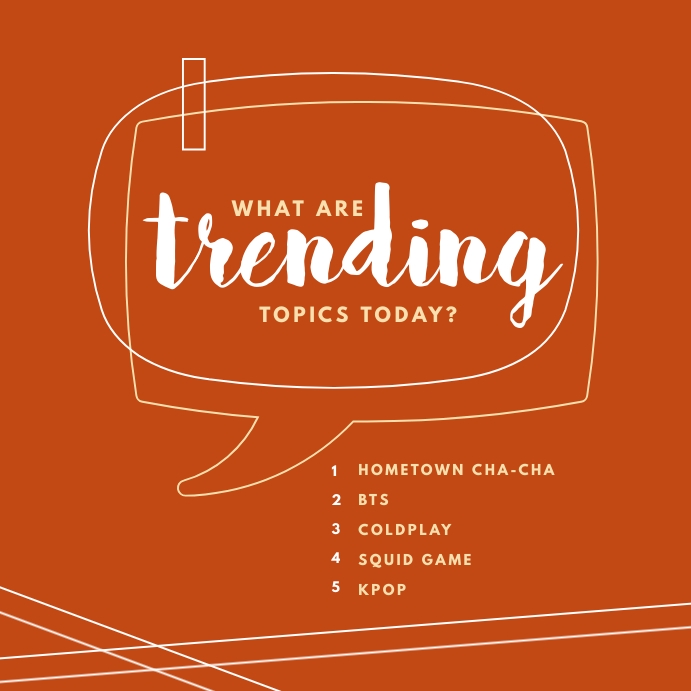 What Are Trending Topics Today Instagram Post template