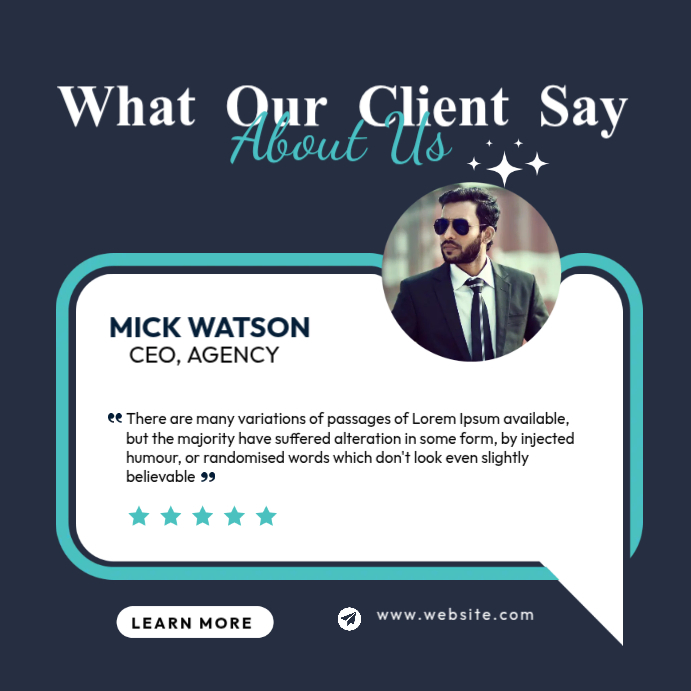 Client Testimonial Instagram Ad Template | PosterMyWall