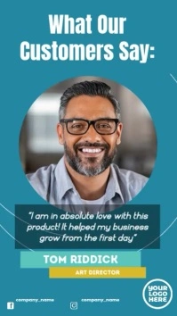 What our customers say instagram story template