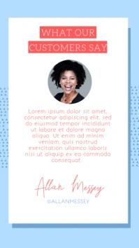 What Our Customers Say Testimonial Instagram template