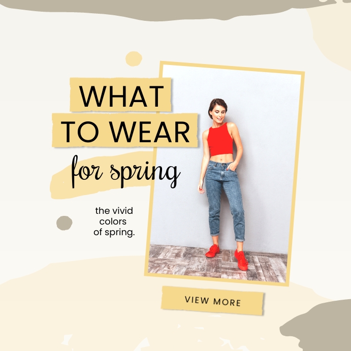 What To Wear For Spring Instagram-Beitrag template