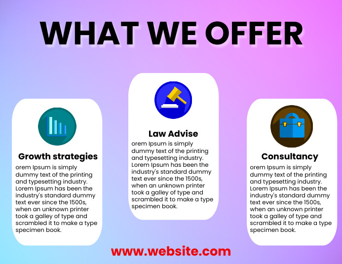 what we offer Template | PosterMyWall