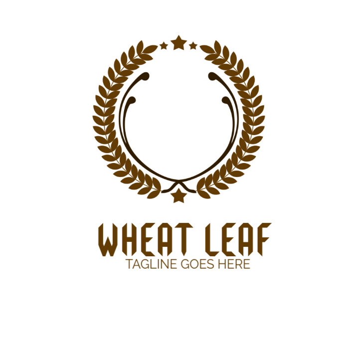 Wheat leaf logo template
