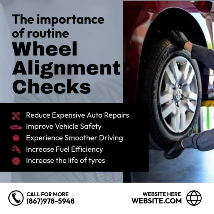 Alignment Check Needed Wheel Alignment Checks Template | PosterMyWall