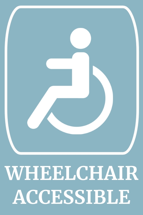 Accessibility Access Sign Wheelchair Accessible Sign Poster Template | PosterMyWall