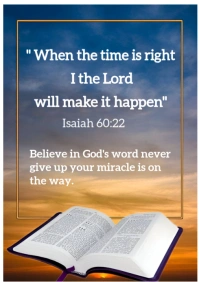 When The Time Is Right A4 template