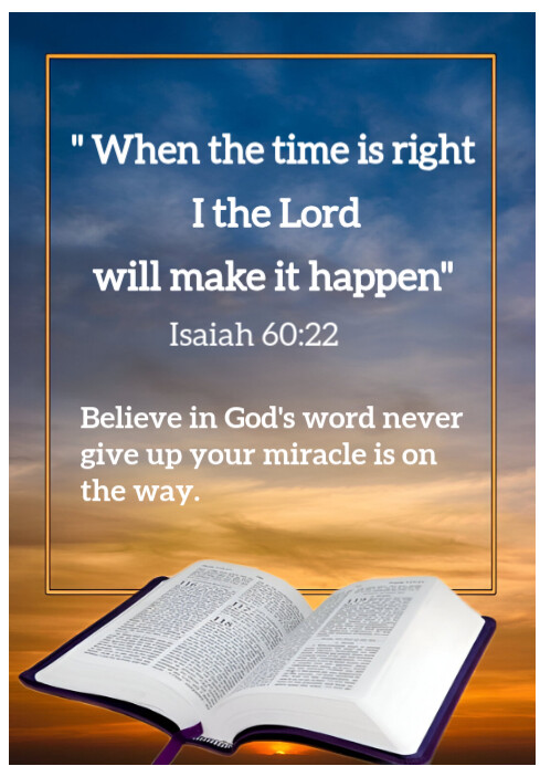 When The Time Is Right Template | PosterMyWall