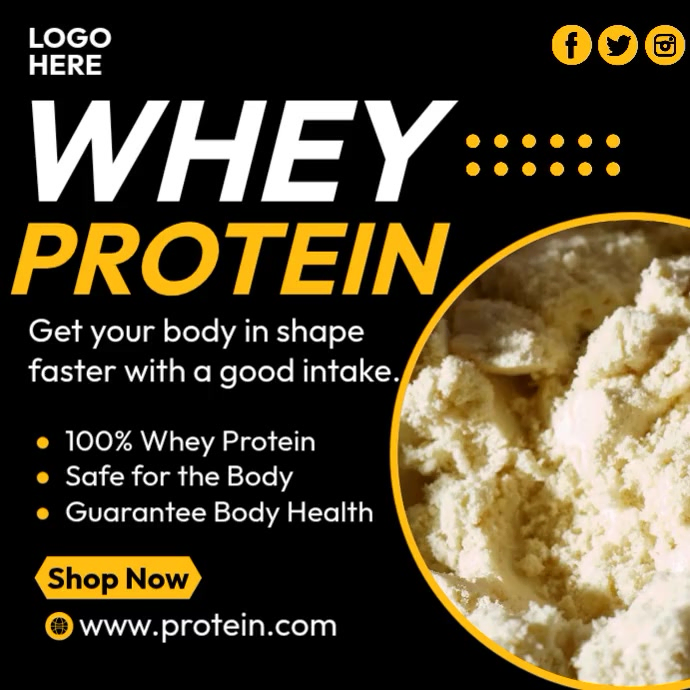 Whey Protein Promotion Template | PosterMyWall