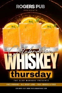Whiskey Celebration Video Poster template