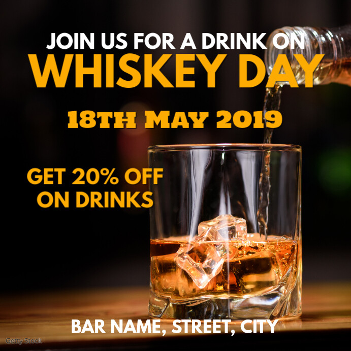 Whiskey Day Square (1:1) template