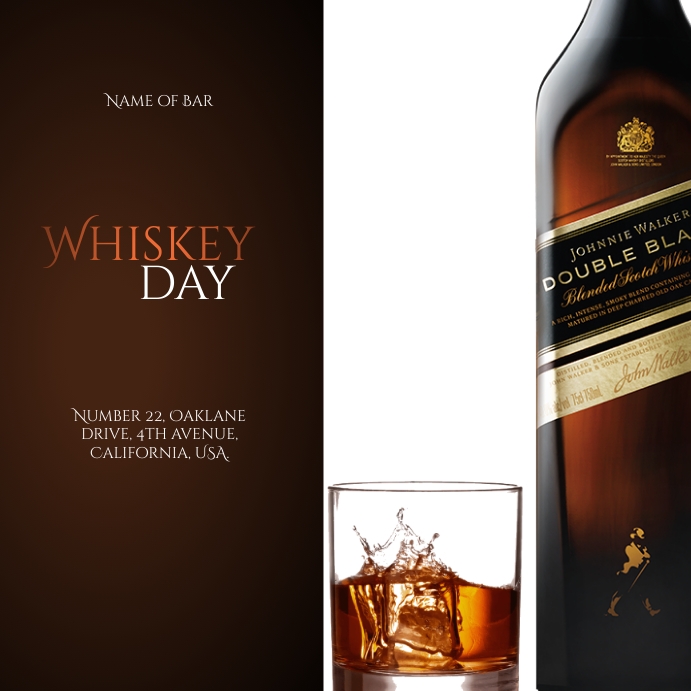 Whiskey Posts Whiskey Day Instagram Post Template | PosterMyWall