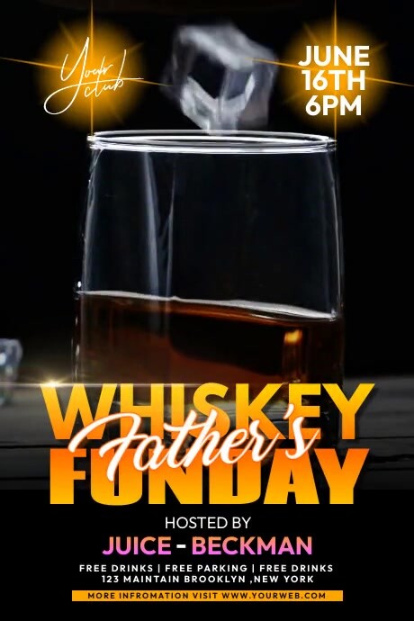 Whiskey Father' Funday Plakkaat template
