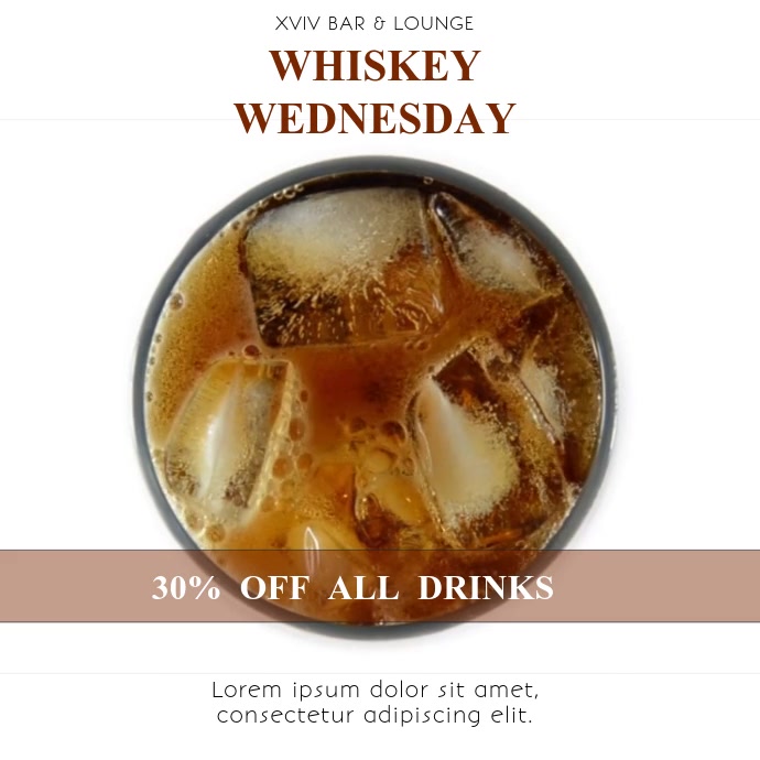 Whiskey Glass Video Template Postermywall