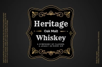 Whiskey label bottle template