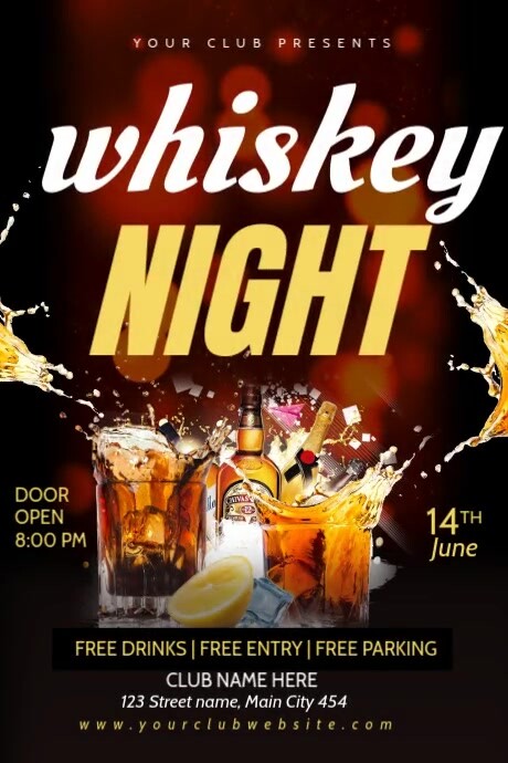 whiskey night (2) Plakat template