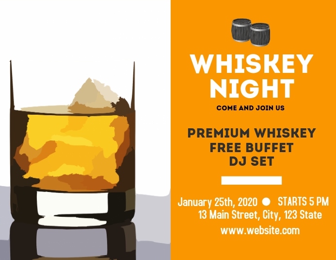 Whiskey Night flyer advertisement Iflaya (Incwadi ye-US) template