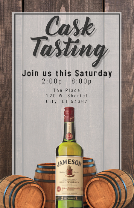 Whiskey Tasting Bar Menu Flyer Template Postermywall