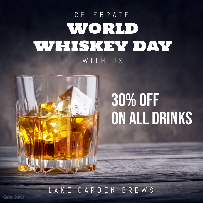 Whiskey Posts whiskey template | PosterMyWall