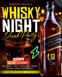 Schwarz Whisky Night Event Instagram Portrait Template