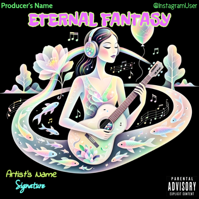 Whispers Of The Eternal Fantasy Album Cover Template | PosterMyWall