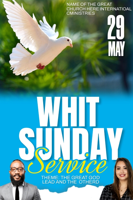Whitw Sunday whit sunday Template | PosterMyWall