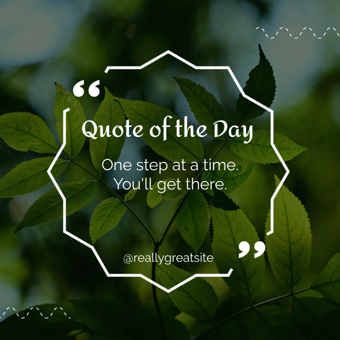 White & Green Nature Quote Instagram Post Template PosterMyWall