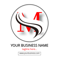 White & Red Modern & Minimal Alphabet Logo For Business Logo Logo template