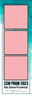 White & Turquoise Prom Photo Strip Template Banner 2' × 6'
