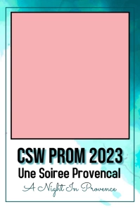 White & Turquoise Prom Photo Template Banner 4' × 6'