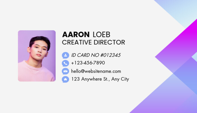 White & Purple Business Card template