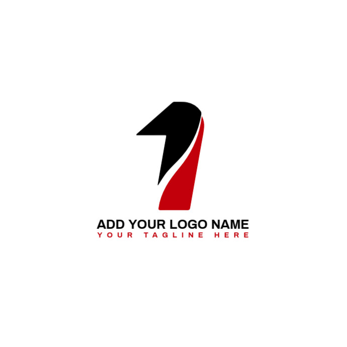 White  1 Logo/number/numeric/counting/symbol/icon/vector/brand/business/vector/elegant/unique Logo template