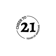 White  21st Birthday/celebration/party/event/ Logo template