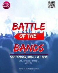 White 3d Battle Of The Bands Instagram Portrait template