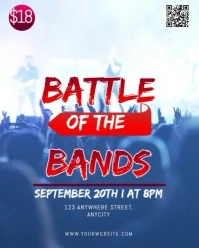 White 3d Battle Of The Bands Instagram Portrait template