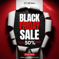 White 3d Black Friday Sale Instagram Post template