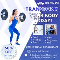 White 3d Bold Gym Promo Video Template | High-energy Fitness Ad For Social Media & Digital Signage I Instagram Post