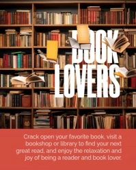 White 3d Book Lovers Day Instagram Portrait template