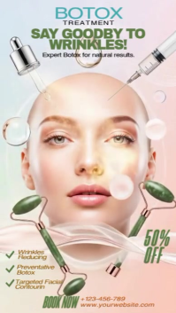 White 3d Botox Treatment Instagram Reel template