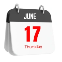 White 3d Today's Date Instagram Post template