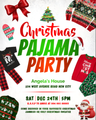 Hvid Christmas Pajama Party Instagram Portrait Template