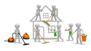 Putih Cleaning Service Digitalt display Template