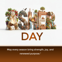White 3D Eid Celebration Instagram Post template
