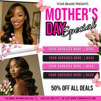 White 3d Elegant Pastal Pink And White Mothers Day Appointment Booking Flyer Instagram Post Wpis na Instagrama template